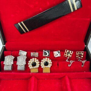 Lot Of 6 Vintage Cuff Link Sets Gold Tone Silver Tone Unbranded Estate (No Box)